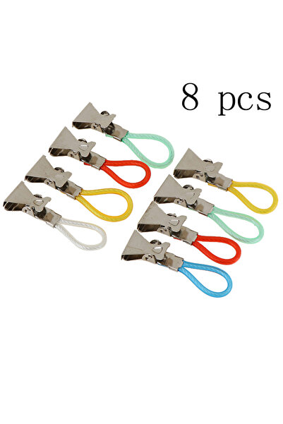 JETTING النمط 4 {MX} 1/8/10 قطع مشبك مناشف معدني بحلقة قطن مضفرة، مشابك مناشف...