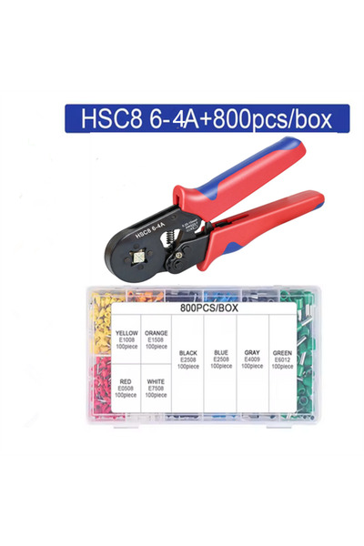 Choice3 HSC8 6-4A 800PCs HSC8 6-4 6-6 Self-Adjustable Ratchet Ferrule Crimpin...
