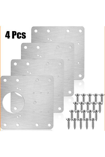 Choice طقم مكون من 4 قطع من لوحات إصلاح مفصلات الخزائن 4/10، لوحة تركيب مفصلا...