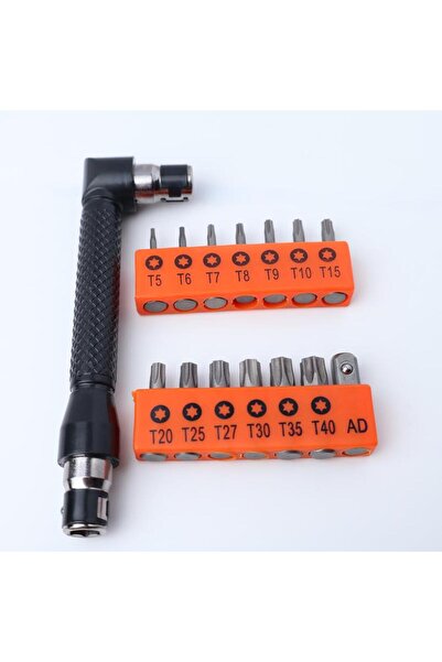 Choice مجموعة B: 14 قطعة من رؤوس مفكات توركس مقاس 25 مم، من T5 إلى T40، للمثق...