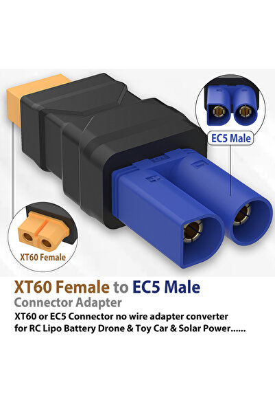 choice2 محول XT60F إلى EC5M، محول EC5 إلى XT60، محول XT60 ذكر إلى EC5 أنثى، م...