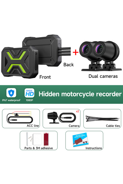 Choice M802 with DVR JIUYIN Dual 1080P Motorcycle DVR Full Body Waterproof Mo...