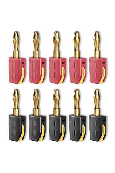 Choice black and red 4mm Banana Plug High Current Quick Connect Gold-Plated 3...