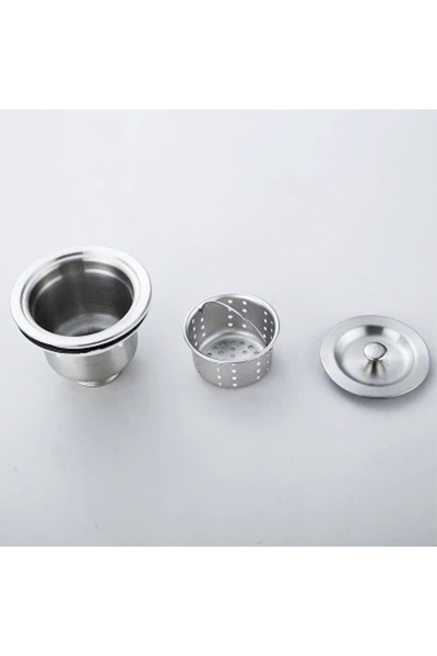 Choice مصفاة حوض مطبخ رمادية فاتحة 110 مم، قطعة واحدة، بمقبض، مناسبة لأحواض ا...