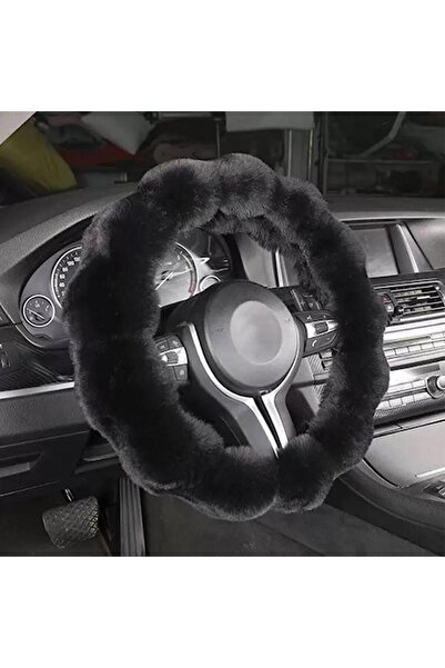 Choice غطاء عجلة قيادة سيارة أسود ناعم ورقيق، غطاء شتوي دافئ ومريح، غطاء مانع...