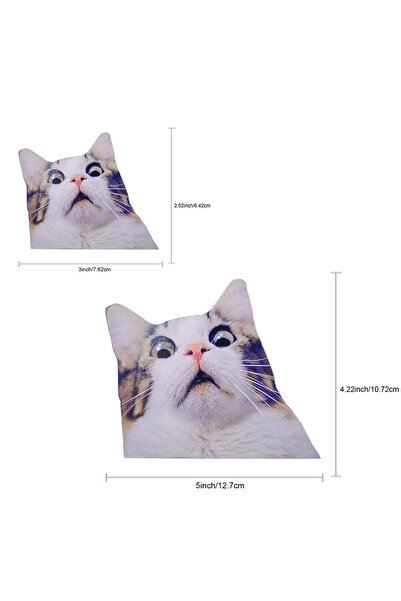 Choice ملصقات سيارة على شكل قطة خائفة، مقاومة للماء، مقاس 10.72 × 12.7 سم (مت...