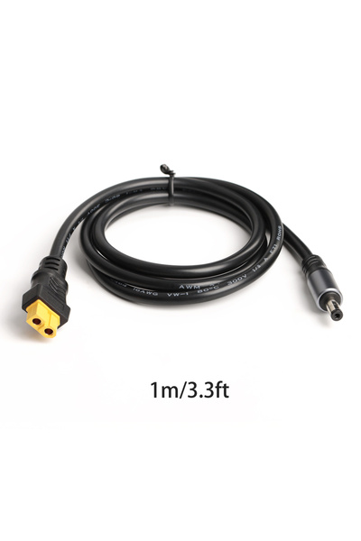 Choice5 كابل طاقة بطول 1 متر، موصل XT60 أنثى/ذكر إلى محول DC5521 ذكر، مقاس 16...