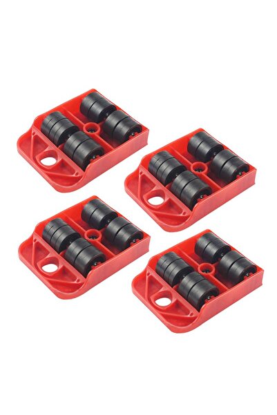 Choice 4 عجلات حمراء لنقل الأثاث الثقيل، أداة لتحريك الأثاث ونقله وتحريكه.