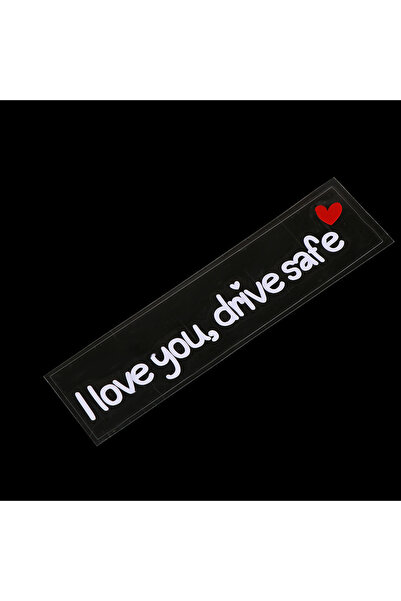 Choice ملصقات مرايا السيارة باللونين الأبيض والأحمر "أحبك، قد بأمان" - ملصق ت...