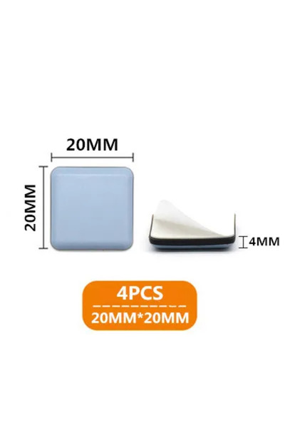 Choice Square 20x20mm 4pcs 4pcs/set Furniture Leg Slider Pads Anti Scratch Ea...