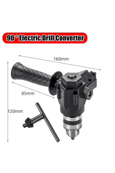 Choice1 محول مثقاب زاوية ثلاثي الفك بزاوية 90 درجة، ظرف تمديد بزاوية قائمة، 2...