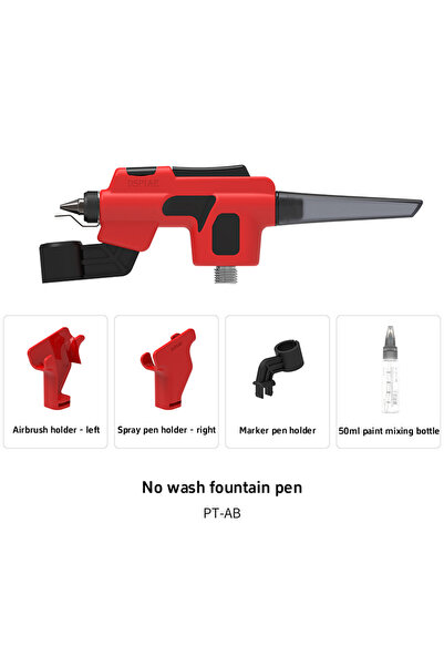 Choice بخاخ طلاء أحمر وفضي اللون 【DSPIAE PT-AB】 بدون غسل مع حامل أقلام تلوين ...