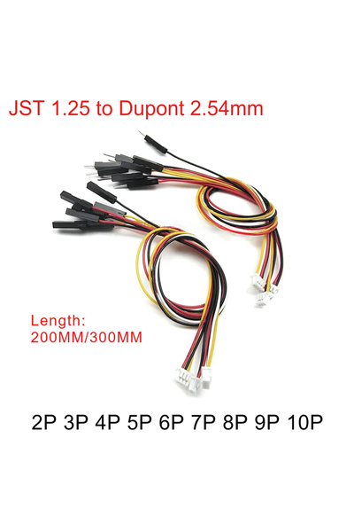 Choice20 To DuPont Female 1P 4P 200mm JST1.25 5PC MX1.25 JST 1.25mm Pitch to ...