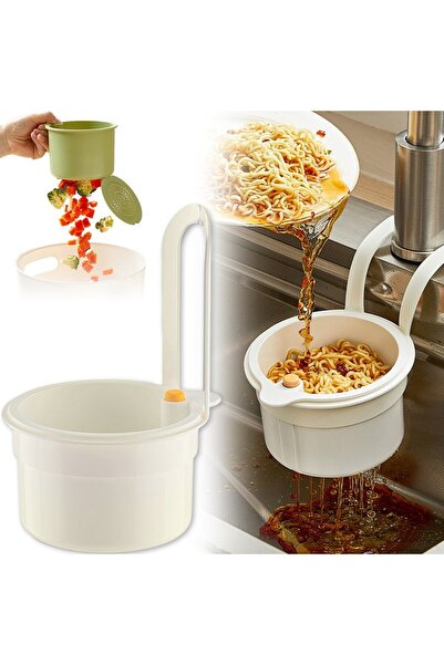 Choice مصفاة حوض مطبخ بيضاء ذاتية التنظيف، مزودة بضاغط لتفريغ النفايات تلقائي...