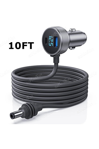 Choice1 كابل طاقة تيار مستمر أسود من 3M بطول 10-16.4 قدم لشاحن سيارة ملحقات س...
