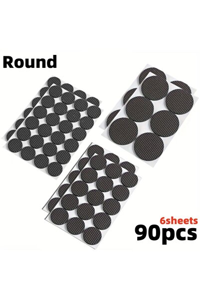 Choice وسادات عازلة للصوت للمقاعد والأثاث، دائرية بقطر 4 مم، بثلاثة أحجام، 90...