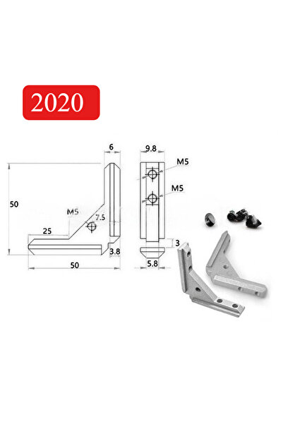 Choice 2020-2PC 2020 3030 4040 لوحة تركيب زاوية فتحة تثبيت أدوات تثبيت إطار ا...
