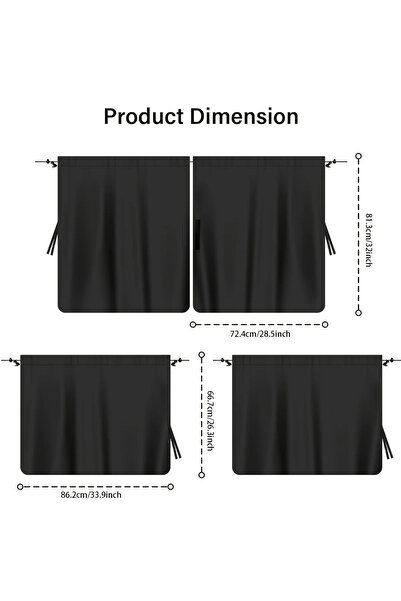 Choice مجموعة من 4 قطع، 4 قطع من ستائر الخصوصية للسيارة، ستارة نافذة، خصوصية،...