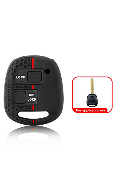 choice2 2 Buttons Silicone Car Key Cover Case For Toyota Avensis Camry Coroll...