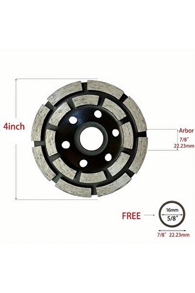 Choice1 قرص تجليخ ماسي مزدوج الصفوف 4 بوصة (100 مم) لطحن الأرضيات الخرسانية و...