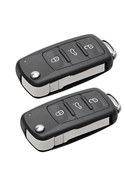 Choice1 2pcs 3 Butt Remote Flip Blank Covers Car Keys For VW Car Key Shell fo...