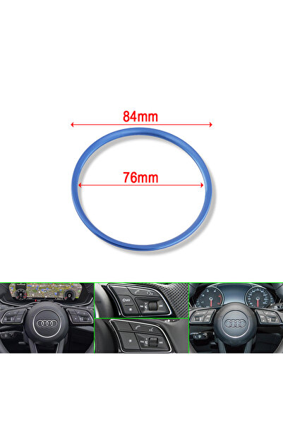 Choice Blue Car Steering Wheel Trim Cover For Audi 2017+ A4 S4 Avant B9 A3 S3...