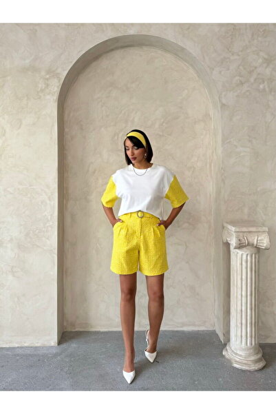 Caddebostan Moda T-Shirt - Κίτρινο - Oversize