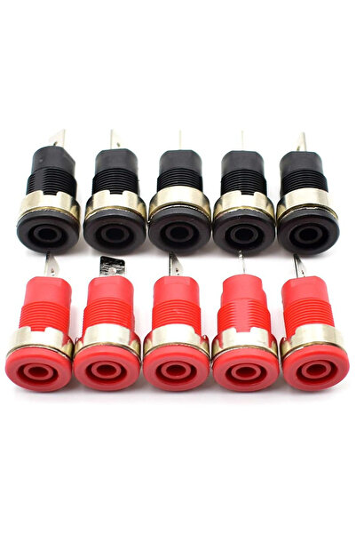 Choice 10PCS Red and Black 10Pcs 4mm Insulated Banana Jack Female Panel Mount...
