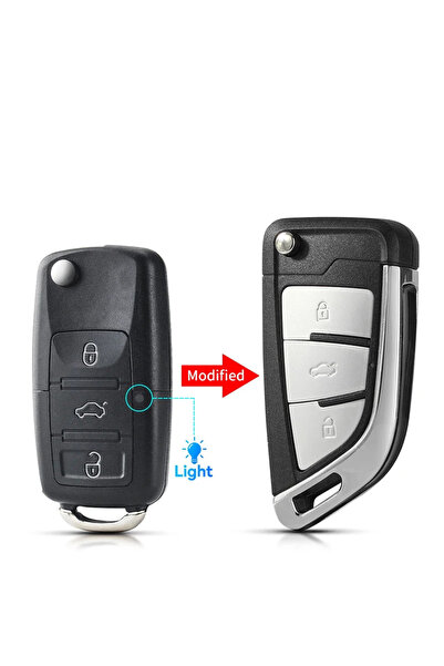 Choice1 غطاء مفتاح سيارة معدل بثلاثة أزرار من YIQIXIN، قابل للطي، مناسب لسيار...