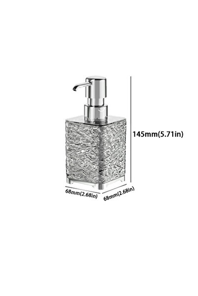 Choice S-square(gray) Square/Round Liquid Soap Dispenser Plastic Push Bottle ...