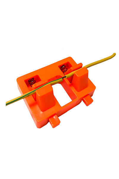 Choice حامل سلك لحام كهربائي برتقالي اللون، مشبك كابل لحام قابل للتعديل لتعزي...