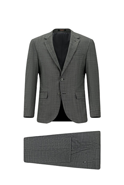 Abdullah Kiğılı Regular Fit Dobby Wool Suit