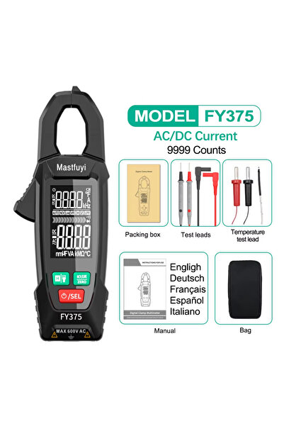 Choice1 FY375 MASTFUYI FY375 Digital Clamp Meter Multimeter Electrician Tools...