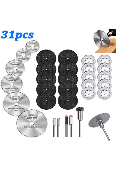 Choice 31 قرص قطع من الفولاذ عالي السرعة، منشار دائري، مثقاب صغير، أداة دوارة...