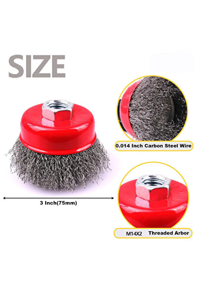 Choice قطعة واحدة 75 مم M14X2 فرشاة سلكية لجلاخة الزاوية NuoDunco 75 مم فرشاة...