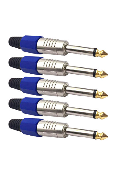 Choice1 Male Insert 5 PCS Mono 5PC 6.35mm (1/4") Guitar Audio Cable Connector...