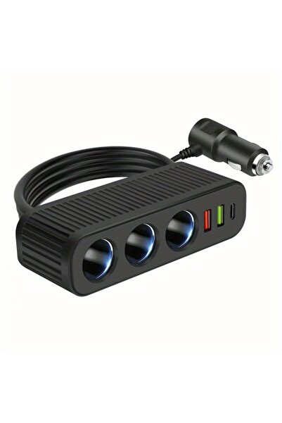 Choice شاحن سيارة USB بقوة 120 واط، متعدد الوظائف 4 في 1، مزود بخاصية الشحن ا...