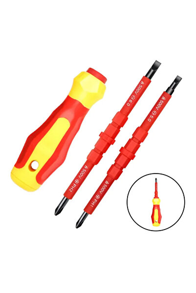 Choice 3 In 1 Electricians Insulated Screwdriver Kit Interchangeable Magnetic...