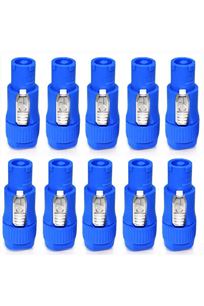 Choice 10pcs Blue 10Pcs 3Pin Powercon XLR Connector 20A Power Plug Power Sock...