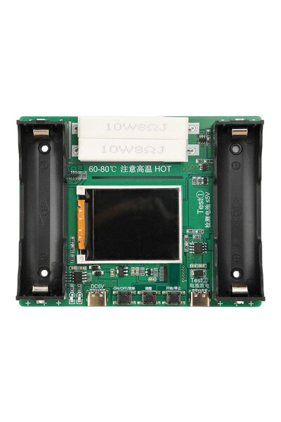 Choice1 جهاز اختبار سعة البطارية بشاشة LCD ثنائية القنوات (2Ch/4CH) لقياس سعة...