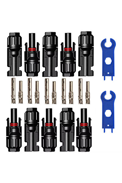 Choice 10pcs-5pairs 5 Pairs Solar Connectors with 2 Wrenches Waterproof PV Co...