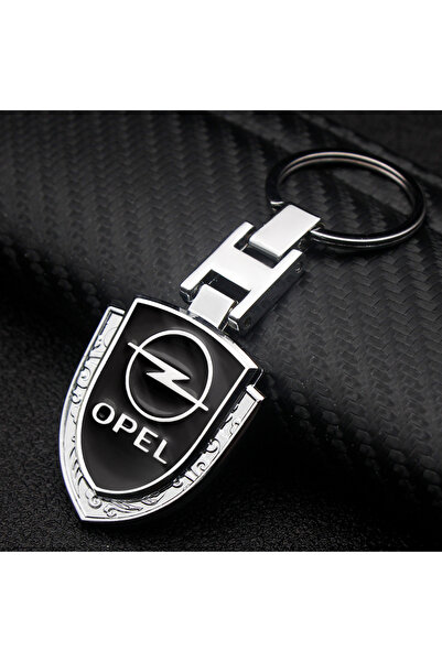 Choice سلسلة مفاتيح أوبل DP ثلاثية الأبعاد، مصنوعة من المعدن والجلد، تحمل شعا...