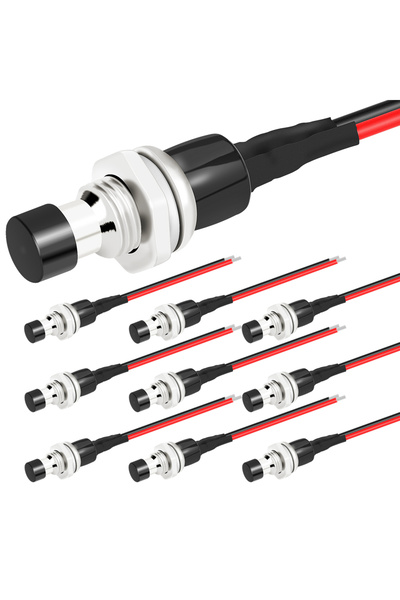 Choice 10 قطع من مفاتيح الضغط اللحظية 1 أمبير 250 فولت تيار متردد، مفاتيح ضغط...