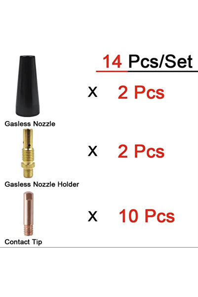 Choice7 0.9 مم، 14 قطعة، 7 قطع/14 قطعة، طقم فوهات بدون غاز بقلب تدفق KP1939-1...