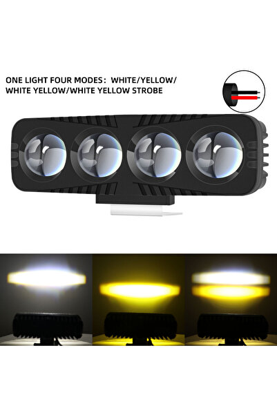 Choice مصباح أمامي LED للدراجات النارية بأربع عدسات، مصباح ضباب عالي السطوع، ...