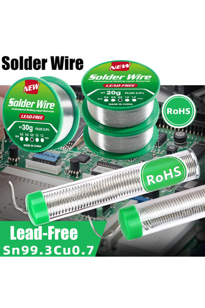 Choice5 سلك لحام عالي النقاء، خالٍ من الرصاص، بقطر 0.8 مم ووزن 30 غ/100/20 غ،...