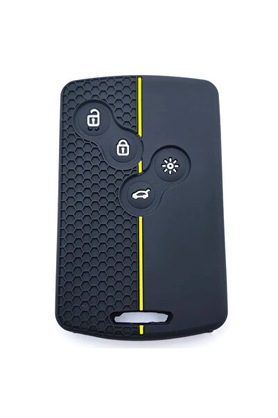 Choice غطاء حماية مفتاح السيارة من السيليكون الأصفر لسيارات رينو داستر، كابتو...