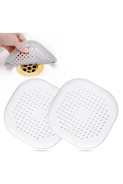 Choice قطعتان من أغطية تصريف الدش البيضاء، مانعة لتسرب الشعر، سدادة سيليكون م...