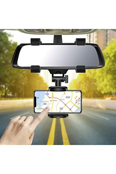 Choice black 2025 Car Phone Holder Rearview Mirror Mount Bracket Navigation G...