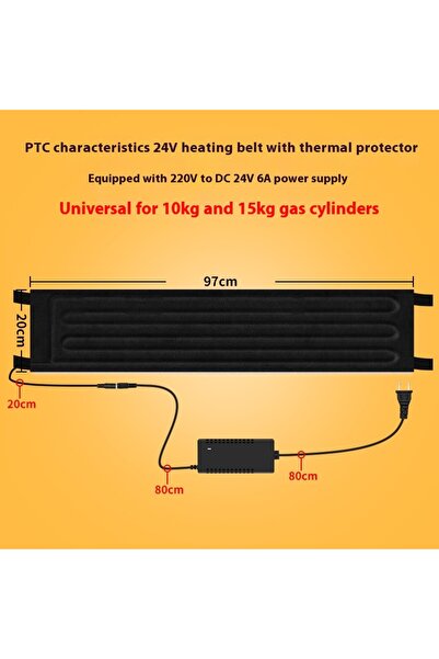 Choice سخان إضافي من إنديجو، 970 × 200 مم، 220 فولت، خزان تخزين غاز سائل سعة ...